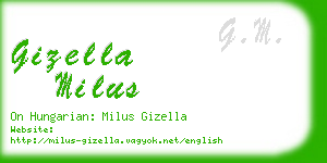 gizella milus business card